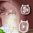 thumbnail image 5 of RoamHome 4-in-1 Portable Desk Fan Small Quiet Desktop Mini Fan Light, Rechargeable Tabletop Personal Cooling Fans for Bedroom Office, High Appearance Gift for Students Workers (Pink), 5 of 9