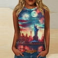 thumbnail image 2 of VerPetridure American Flag Print Tank Tops Women USA Stars Stripes Patriotic T Shirt Summer Loose Vest Tees, 2 of 5
