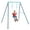 Blue, variant on CIPACHO Outdoor Heavy Duty Metal Toddler Swing Set with Stand, Children's Play Center, Ideal Gift for Kids-Orange