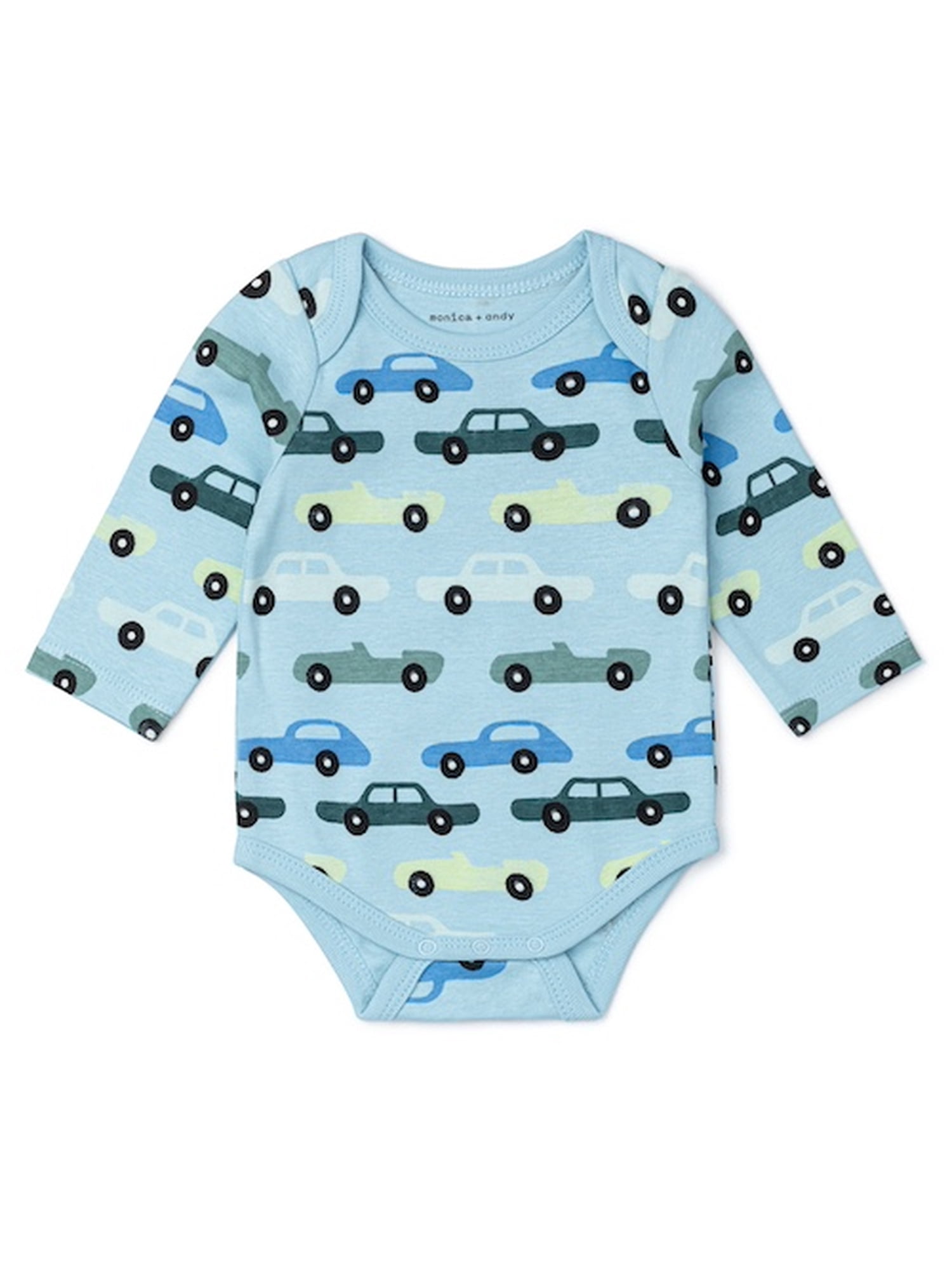 Monica + Andy Organic Cotton Gender Neutral First Moves Bodysuit + Groove Pant Set, Sizes Newborn -24 Months