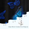 thumbnail image 6 of Black Blue Butterfly Pattern Shower Curtain 36"x72" ,Bathroom Decorative Shower Curtains Set with 12 Hooks,Modern Waterproof Washable Shower Curtain, 6 of 6