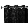 thumbnail image 4 of Grommet Blackout Curtain Taffeta Damask 56" Wide Tall Curtain, 4 of 10