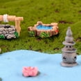 thumbnail image 4 of AURORA TRADE 1PCS Mini Lighthouse Water Well Bridge Water Windmill Figurines Miniature Gardening Pool Lawn Running Water Micro Landscape Ornament Craft Fairy Garden Terrarium Gift DIY Ornament, 4 of 8