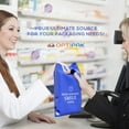 thumbnail image 3 of OptiPak 12x15 Merchandise Bags - Plastic Bags with Handles - Package Bags Make Someone Smile Today Bulk Pack of 50 Royal Blue, 3 of 4
