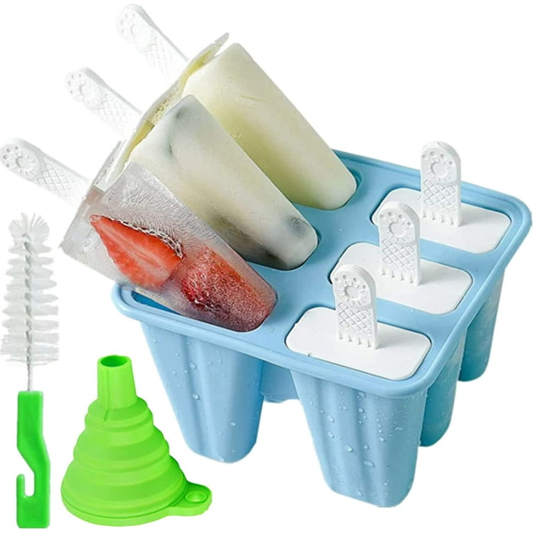 Chainplus Silicone Popsicle Molds 6 Cavity, DIY Popsicle Molds for