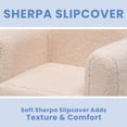 thumbnail image 4 of Silla de espuma Delta Children Cozee Sherpa Cream 25x18x47 cm, 4 of 6