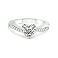 thumbnail image 3 of 1 Carat IGI Certified Heart Shape Lab Grown Diamond Engagement Ring | 14K White Gold | Twisted Vine Lab Diamond Ring | FG-VS1-VS2 Quality Friendly Diamonds, 3 of 5