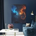 thumbnail image 5 of Gaeub Red And Blue Fire Dragon C Print Canvas Wall Art for Bathrooms Bedroom,Wall Decor,Framed Artwork for Wall,Modern Wall Decorations Prints Picture,Home Decor Wall Pictures 30" x 40", 5 of 8