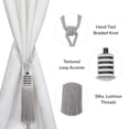 thumbnail image 6 of Evideco French Home Goods Curtain Holdbacks Set of 2 Decorative Curtain Tiebacks With Tassel - Silver Mist, 6 of 9