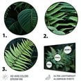 thumbnail image 3 of Designart "Dynamic Ferns Green and Black Contrast III" Floral Metal Wall Art Prints, 3 of 5