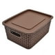 thumbnail image 2 of Set de 4 cajas Organizadoras IPP rattan Plástico café, 2 of 7