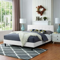 Linnea Full Fabric Bed in White
