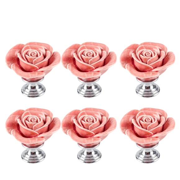 6pcs Rose Formado Cajón Manera Estilo Moderno Cajonera Cajón Tóbos