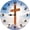Clock01, variant on Soliyoahee Cross Clock 10inch Wooden Round Wall Clock Living Room Decoration Silent No Tick Battery Powered fof Living Room Office Kitchen Bathroom