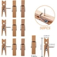 thumbnail image 2 of Tutuviw 50 PCS Colorful Push Pin with Wooden Clips Durable Wooden Push Pins Decorative Pushpins Tacks Thumbtacks Decorative Paper Clips for Board Crafts Art Photo Offices Supplies, 2 of 6