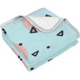 thumbnail image 2 of SKYSONIC Baby Kids Cozy Warm Throw Thermal Soft Bed Blanket 50x60 in Circles and Triangles Flannel Fleece Blanket, 2 of 5