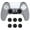 Gray, variant on PlayVital Pure Series Dockable Model Anti-Slip Silicone Cover Skin for ps5 Controller, Soft Rubber Grip Case for ps5 Wireless Controller Fits with Charging Station with 6 Thumb Grip Caps - Black