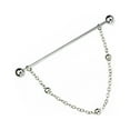thumbnail image 4 of Milisten Collier Épingle Boules Rondes Col à Visser Chemises de Bar Cravate Décor Cravate Broche Col Épingle avec Chaîne (Argent), 4 of 5