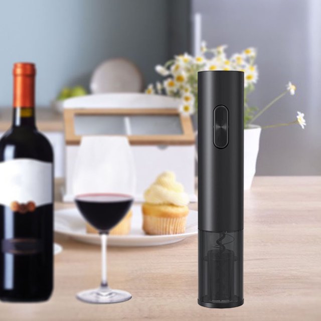 Accesorios de barra de sacacorchos automático de mano con de papel de aluminio Juego de abridor de vino Sacacorchos de boda Negro Macarena Abrebotellas de vino