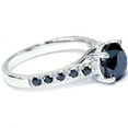 thumbnail image 3 of Pompeii 2 1/4 ct Black Diamond Solitaire Accent Engagement Ring 14k White Gold (H/I,I1-I2), 3 of 3