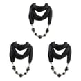 thumbnail image 1 of VONKY Unique Scarf Necklaces Soft And Comfortable Multi-purpose Fashion Accessory black 3Set, 1 of 6