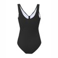thumbnail image 4 of ZQUUVOU Women's One Piece Tankini Solid Color Swimsuit Backless Swimsuit (Black,S), 4 of 8