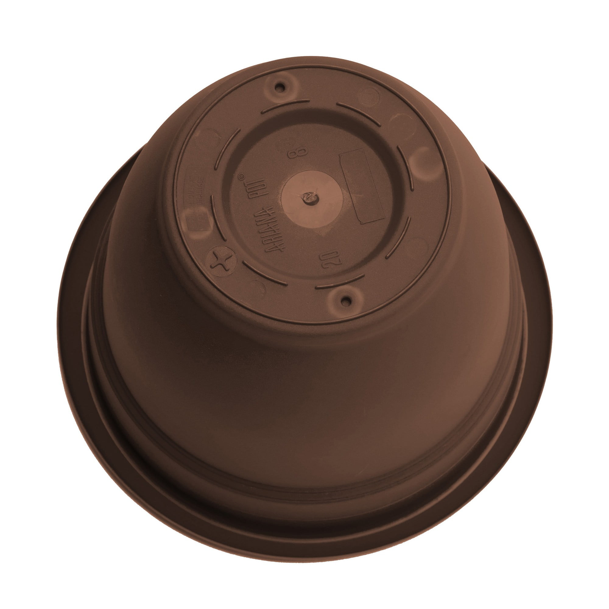 Bloem Ariana Pot Planter: 20" - Chocolate - Durable Resin Pot, For Indoor and Outdoor Use, Gardening, Self Watering Disk Included, 11 Gallon Capacity