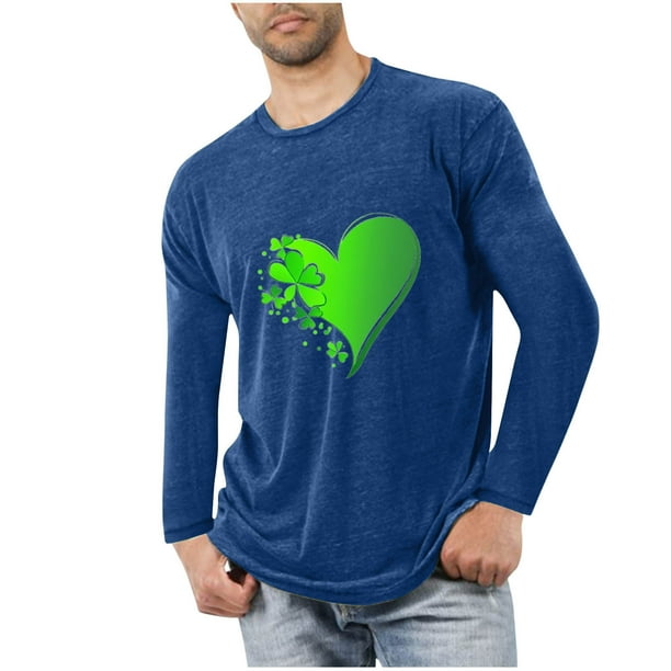 Blusas y camisas de manga larga con cuello redondo para hombre, deportivas, fitness, hogar, pijamas navideños estampados, camiseta de manga larga con cuello redondo, blusa de poliéster para hombre