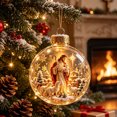 thumbnail image 5 of Plastic Christmas Ball Ornaments Nativity Scene Holy Family Hanging Decor Religious Christmas Tree Decoration, 5 of 7