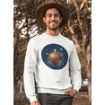 thumbnail image 2 of Spaceman With Flag On The Planet Sweatshirt Men -Image by Shutterstock, Male 3X-Large, 2 of 4