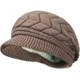 thumbnail image 2 of SURJDE Women Winter Warm Knit Hat Wool Snow Ski Caps with Visor, 2 of 7