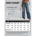 thumbnail image 3 of EMMIOL Women's High-Waisted Seamed Wide-Leg Jeans Stretchy Vintage Washed Denim Pants Casual Y2K Streetwear Trousers, 3 of 8