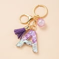 thumbnail image 5 of HomeLife Initial Letter Charm Keychain with Tassel Shiny Heart-Shaped Sequins 26 Letter Cup Charm Keychain Resin Keyring Mug Accessory, 5 of 13