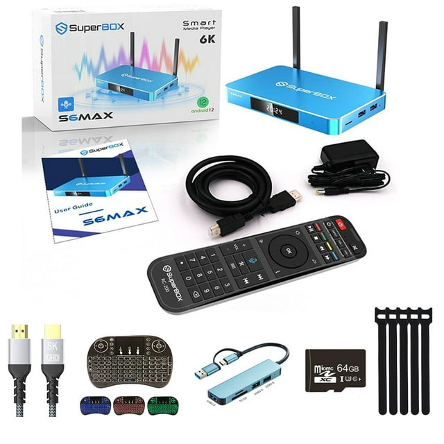SuperBox S6 Max 2025 – Boîtier TV Intelligent 4G+64G, Commande Vocale, Décalage Temporel et Contrôle Parental