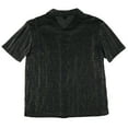 thumbnail image 2 of Animal Print Mens' Shimmer Casual Button-Up Collar Lounge Short-Sleeve Shirt, 2 of 5