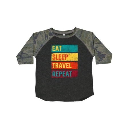 

Inktastic Vacation Eat Sleep Travel Repeat Gift Toddler Boy or Toddler Girl T-Shirt