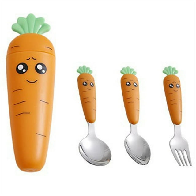 Cuchara Tenedor de Acero Inoxidable para , Corto, Vajilla para y Niño, Caja de Regalo, Regalo para el Hogar