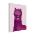 thumbnail image 2 of Fab Funky 'Llama Purple Meadow Flowers' Canvas Art, 2 of 3