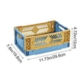 thumbnail image 3 of EGNMCR Storage Containers Desktop Folding Storage Basket Kitchen Household Refrigerator Industrial Style Coffee Corner Sundry Organising Basket Stackable Small Size Plastic Folding Storage Basket, 3 of 6