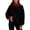 Black, variant on Women’s Color Block Mock Neck Sweatshirt Contrast Cuff Long Sleeve Oversized Pullover,Sizes S-2XL