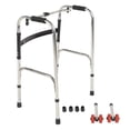 thumbnail image 2 of Déambulateur Pliant Senior, Poignée en Mousse Déambulateur Pliant pour Personnes Âgées 4 Pieds Prise Confortable Pliage Simple avec Roues Rouges pour Extérieur, 2 of 8