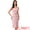 Pink, variant on DARING DIVA Women's Sleeveless Square Neck Formal Belted Office Bodycon Dress XS Pink
