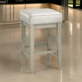 thumbnail image 6 of Vin 26 Inch Counter Height Stool- White Faux Leather Seat- Wood- Set of 2, 6 of 6
