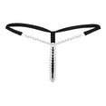 thumbnail image 1 of Breezora Delicate Beaded G String Thong Underwear Low Rise Design for Everyday Comfort and Invisible Wear Black, 1 of 2