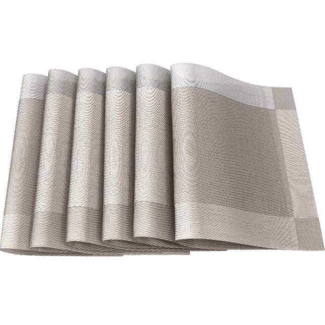 6pcs mantelitos para la mesa del restaurante, antideslizantes y con aislamiento térmico, café oscuro Inevent HA8028-02B