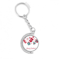 thumbnail image 1 of mas snowflake crutch pattern rotatable keyholder disc accessories chain clip, 1 of 3