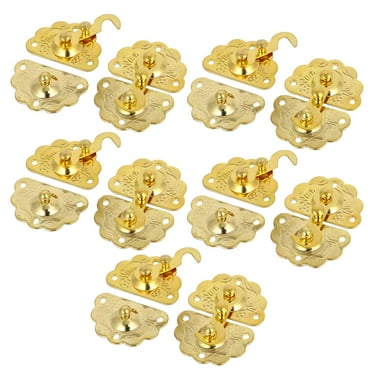 Chest Jewelry Box Case Lock Buckle Latches Toggle Hasp Gold Tone 10PCS