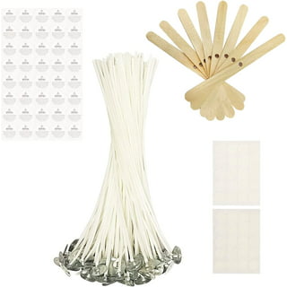  Candle Wick Kit, 100pcs Candle Wicks with Wick Stickers, Wick  Holders, Wick Placing Tube and Candle Tags for Candle Making … (8 inch kit)
