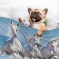 thumbnail image 3 of Yiaed Horses Running Through The Water Print Dog Blankets-Cat Blanket Washable for Couch Protection,Puppy Blanket, Soft Plush Reversible Throw Furniture Protector-Small, 3 of 8