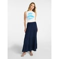 thumbnail image 2 of No Boundaries Side Tie Tiered Maxi Skirt, Women's and Women's Plus Sizes XXS-4X, 2 of 5